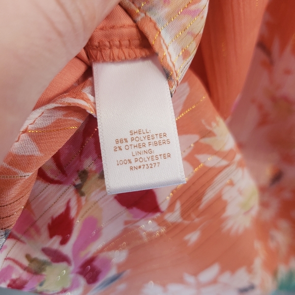 NEW LC Lauren Conrad Plus Size Top Peach 1X Blouse - Picture 8 of 11